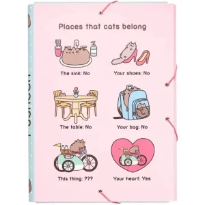 Pusheen A4 Elasticated 3-flap Folder, Pusheen The Cat
