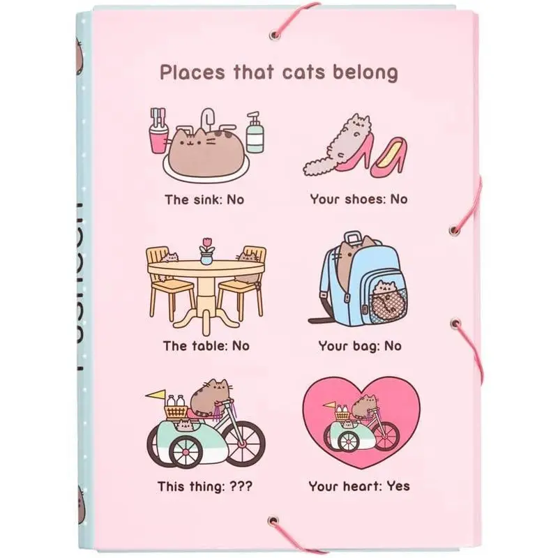 Pusheen A4 Elasticated 3-flap Folder, Pusheen The Cat
