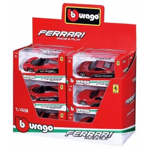 Burago - Ferrari Raceplay Scale 1:43 Diecast Car Set 1pc - Assorted