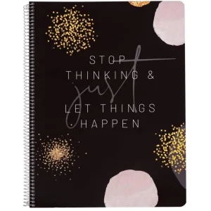 Erik Grupo Spiral Bound Notebook A4, Glitter Gold Dreams