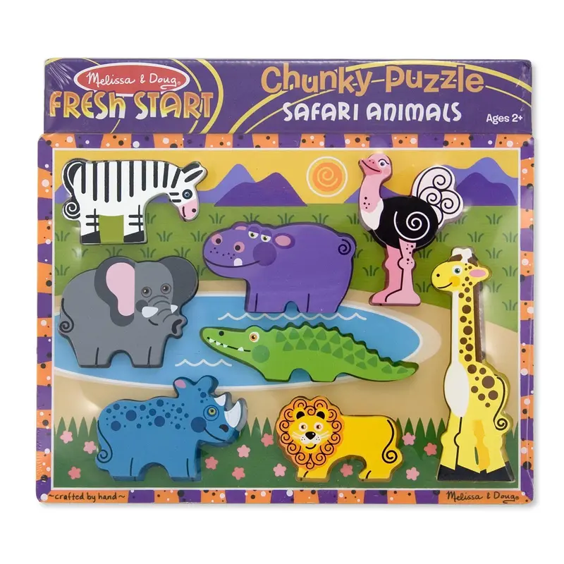 Melissa & Doug 13722 Safari Chunky Puzzle - 8 Pieces