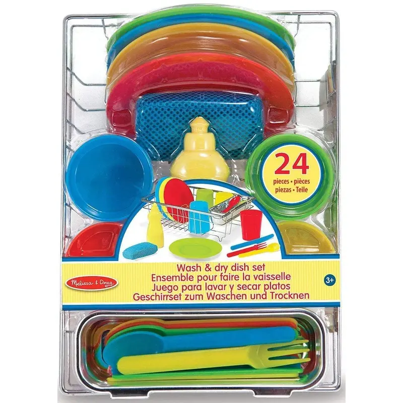 Melissa & Doug 14282 Wash & Dry Dish Set