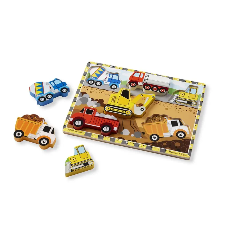 Melissa & Doug Construction Chunky Puzzle - 6 Pieces