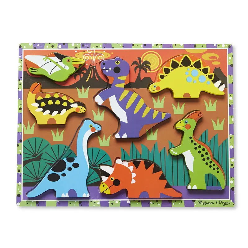 Melissa & Doug Dinosaurs Chunky Puzzle - 7 Pieces