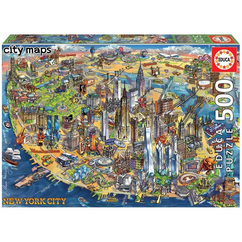 New York City Map 500 Puzzle