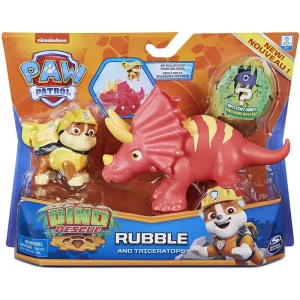 PAW Patrol Dino Rescue Rubble and Dinosaur Action Figure Set