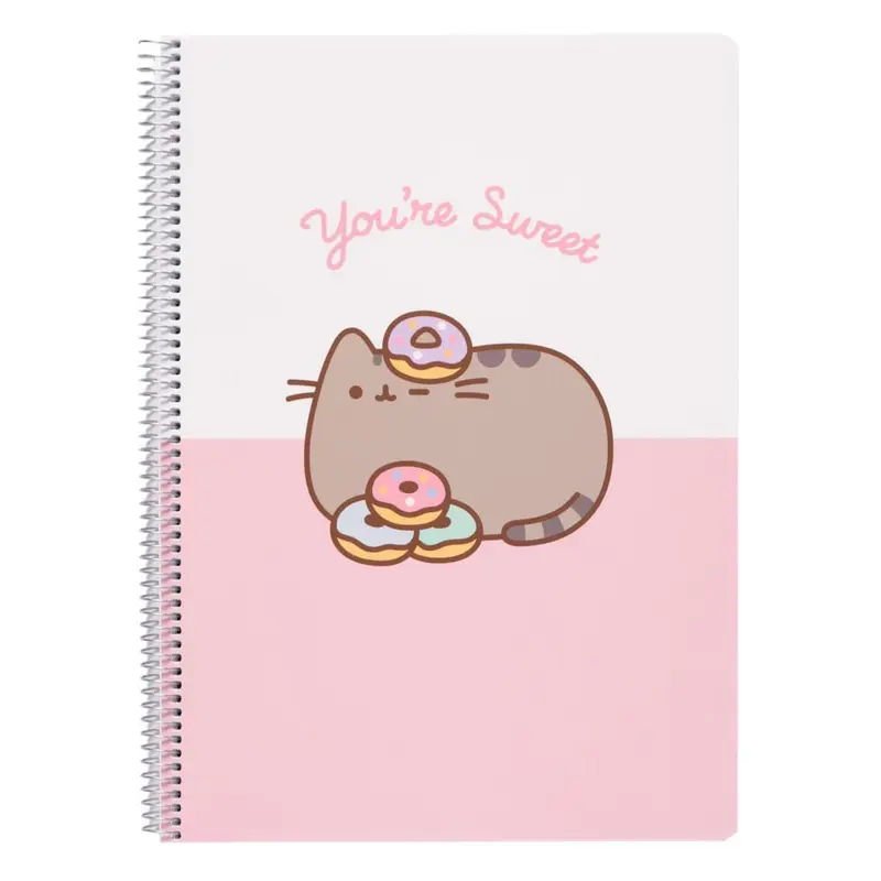 Pusheen Spiral Notebook A4, Pusheen Rose Collection