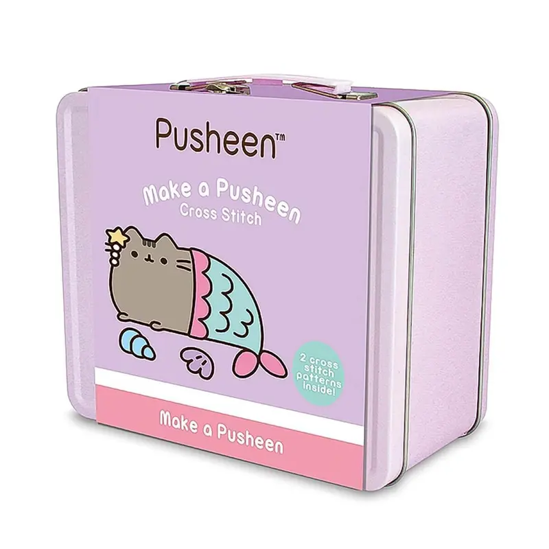 Pusheen Tin Tote Cross Stitch Kit