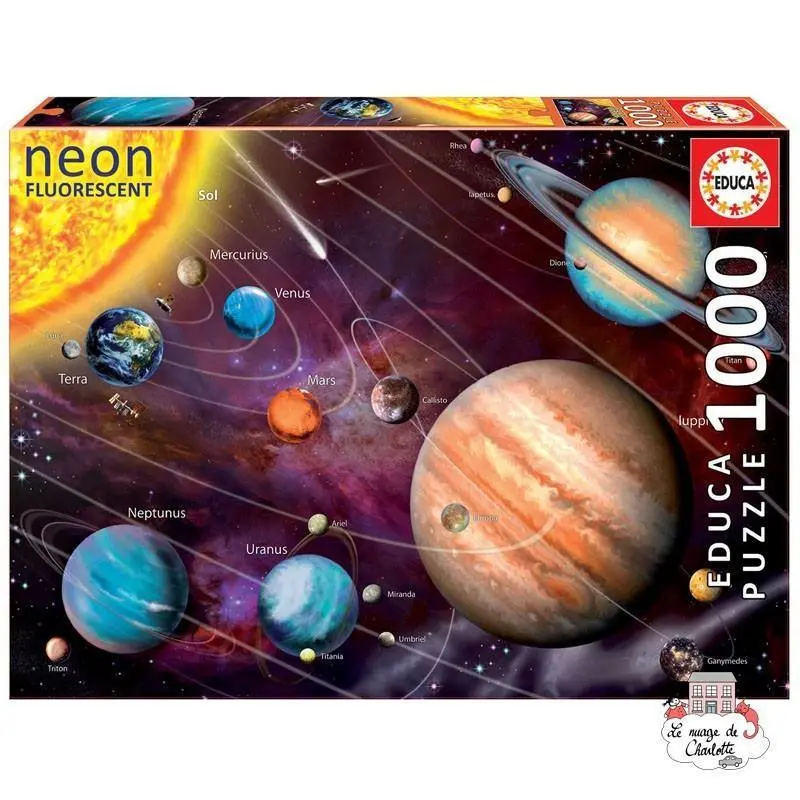 Solar System 1000 Neon Puzzle