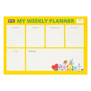 Weekly Planner Notepad A4 BT21