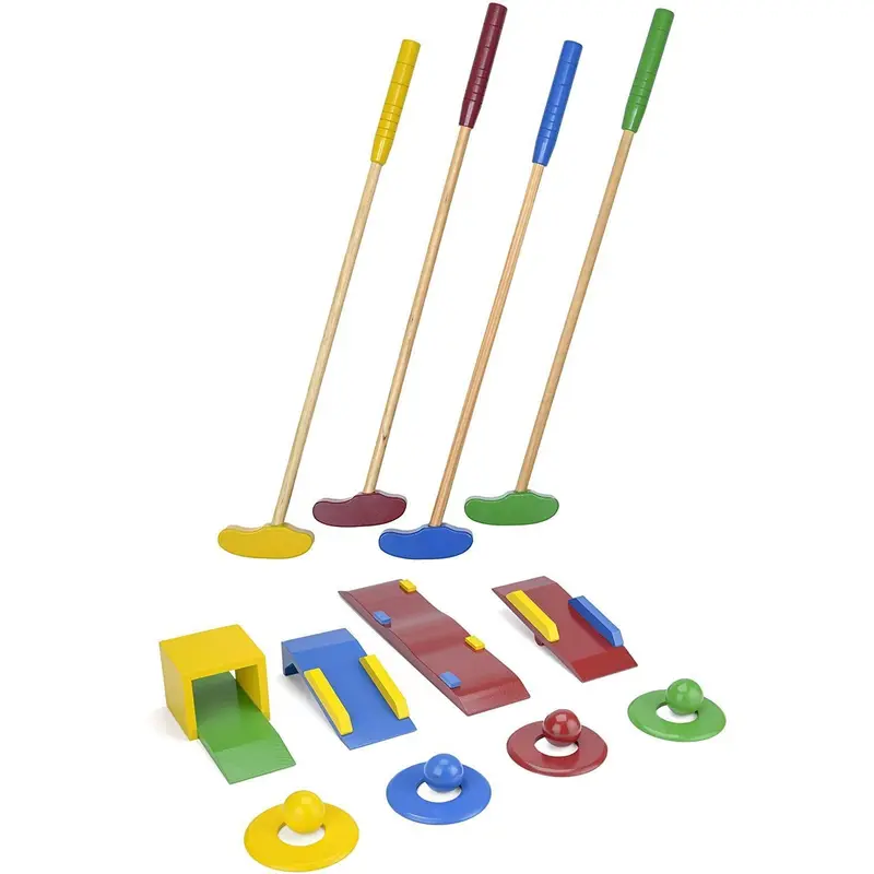 Garden Games Wooden Crazy Golf Set For Kids