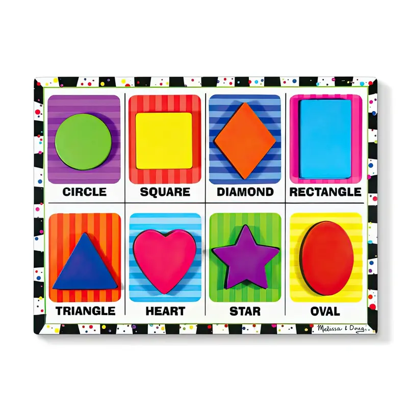 Melissa & Doug Shapes Chunky Puzzle - 8 Pieces