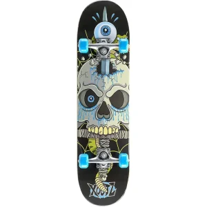 Xootz Double Kick 31-inch Trick Skateboard, Snake Skull