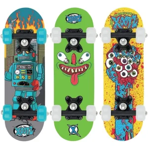 Xootz Mini Skateboard, 17-inch Skateboard, Assorted Designs