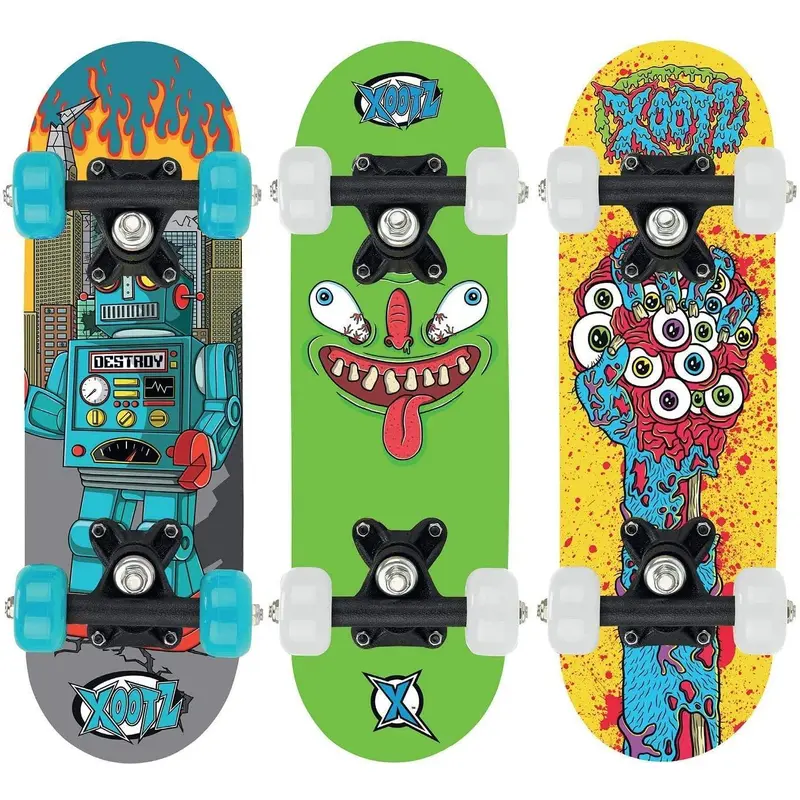 Xootz Mini Skateboard, 17-inch Skateboard, Assorted Designs