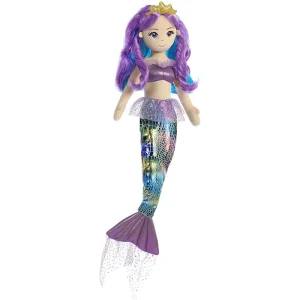 AURORA World Sea Sparkles Mermaid Doll Rainbow Violet 18-inch Dolls