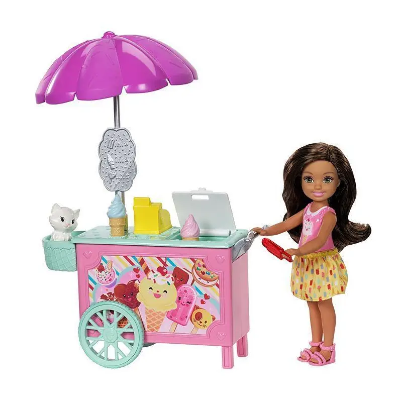 Barbie Club Chelsea Doll and Ice Cream Cart FDB33 Dolls