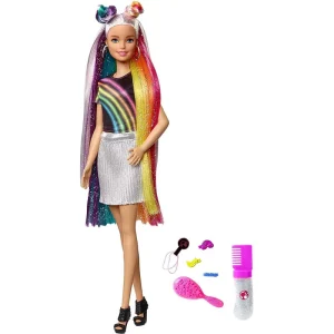 Barbie FXN96 Rainbow Sparkle Hair Doll Dolls