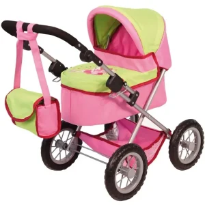 Bayer Design Doll Pram (pink/ Green) Dolls Accessories