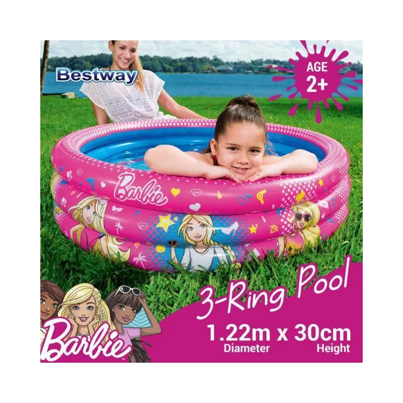Bestway Barbie 3-ring Inflatable Swimming Pool For Children Outdoor