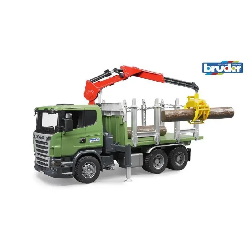 Bruder 03524 Scania R Series Timber Truck and Crane Playset