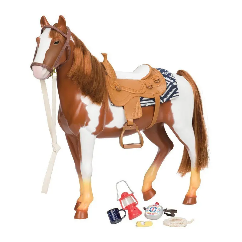 Our Generation BD38017 Pinto Toy Horse, Brown & White, 18-inch