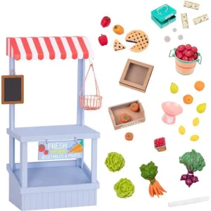 Our Generation Market Stand Grocery Shopping Set