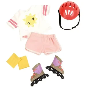 Our Generation Roll with It Doll Outfit Skates and Helmet For 18-inch Dolls