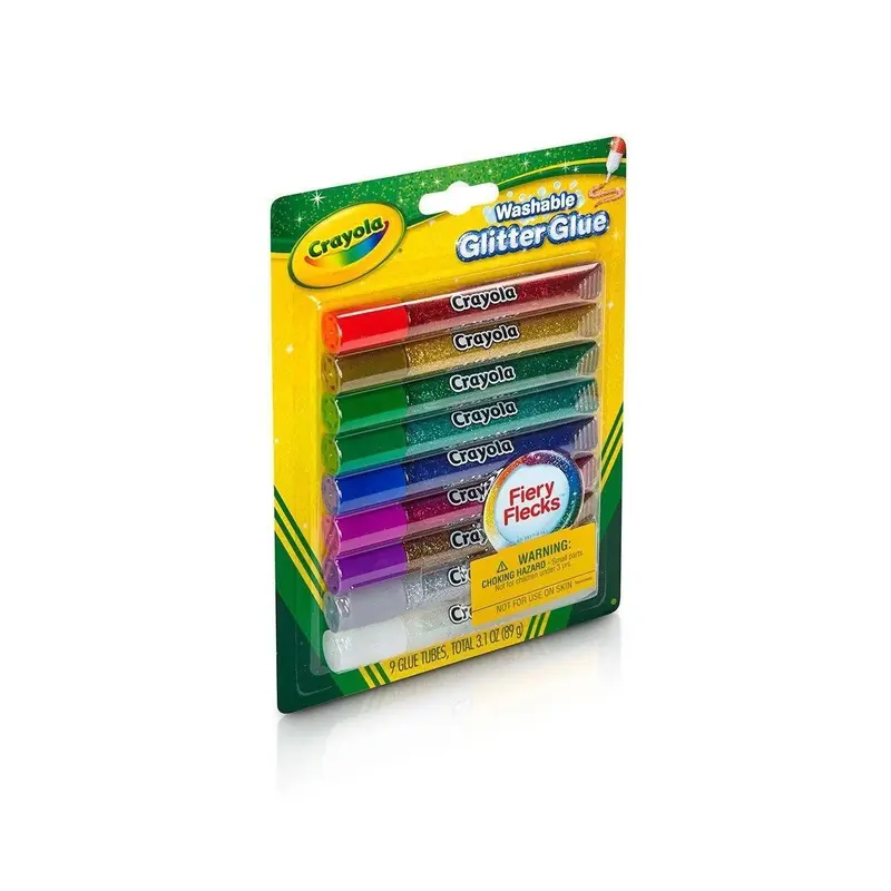 Crayola Bold Washable Glitter Glue 9 Piece Arts & Crafts