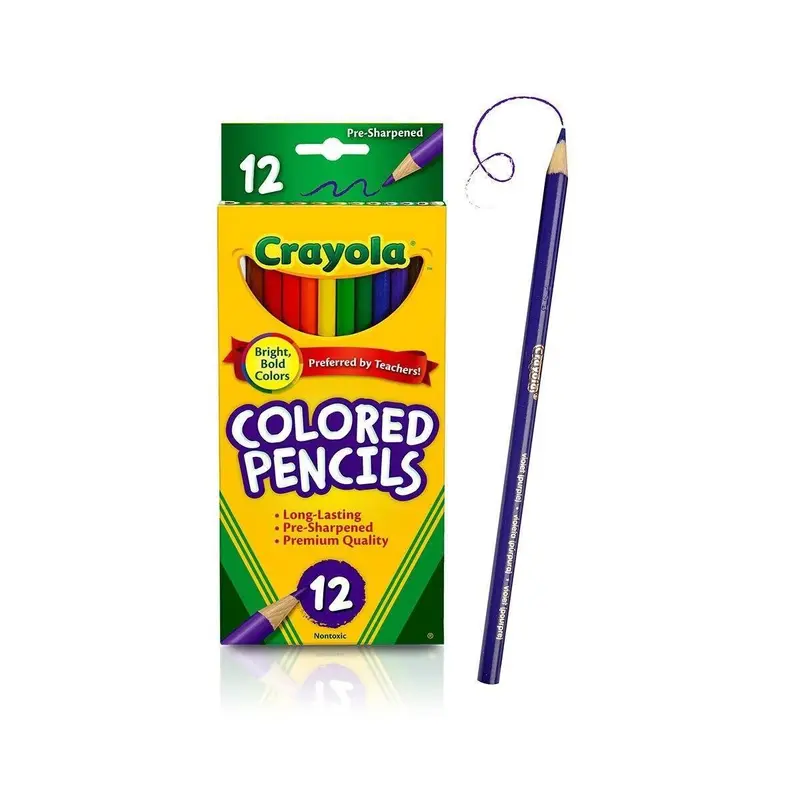 Crayola Colored Pencils, Long, 12 Count Stationery