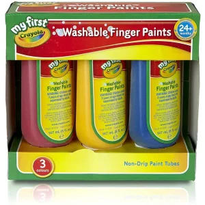 Crayola Kids Washable Finger Paint, Pack of 3
