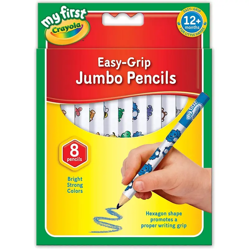 Crayola My First Jumbo Easy Grip Colouring Pencils, Pack of 8