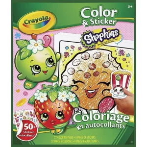 Crayola Vivid Imaginations Shopkins Colour and Sticker Book Arts & Crafts