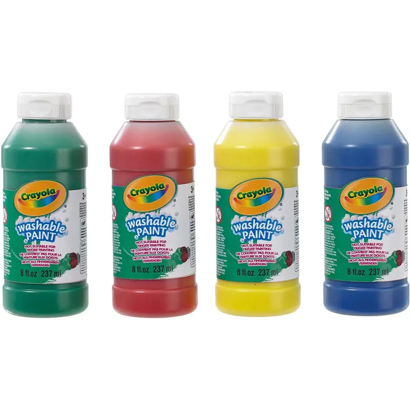 Crayola Washable Ready Mix Kids Paint, Pack of 4
