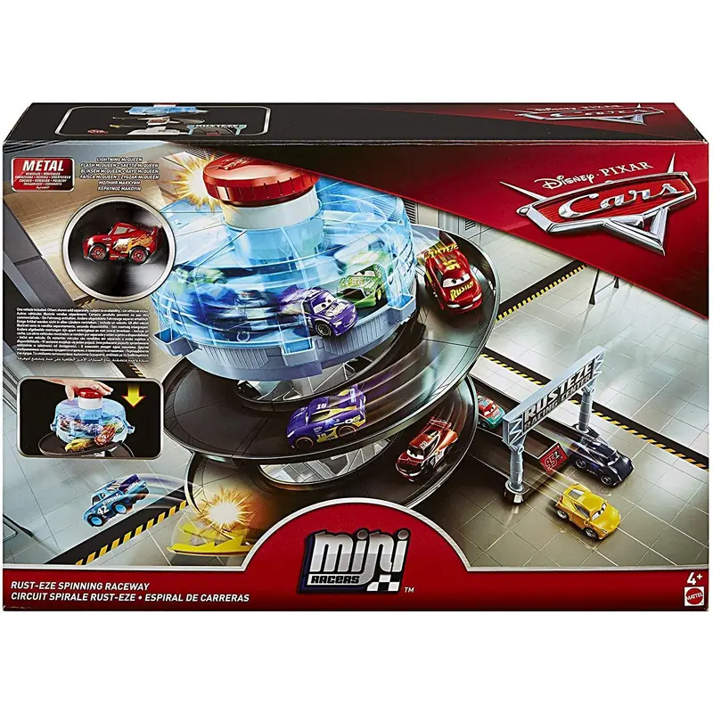 Disney Cars FYN86 Movie Mini Spiral, Spinning Race Set