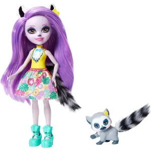 Enchantimals GFN44 Larissa Lemur Doll (6-in) & Ringlet Animal Friend Figure Dolls