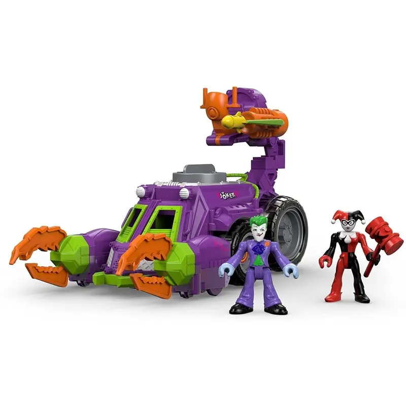 Fisher-Price Imaginext DWV56 Joker and Harley Quinn Battle Vehicle Cars