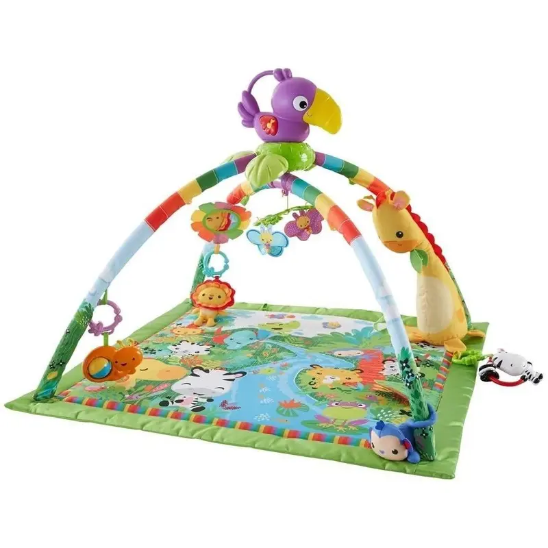 Fisher-Price Rainforest Gym, Baby Playmat with Music and Lights Baby & Toddler