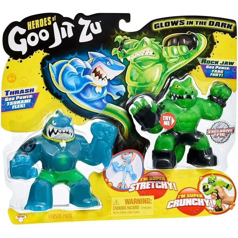 Heroes of Goo Jit Zu Heroes of Goo Jit Zu - 2 Pack of Glow In The Dark Action Figures Action Toys & Playsets