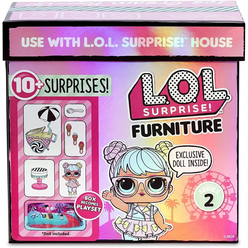 LOL Surprise! 564911E7C Furniture Ice Cream Pop Bon & 10+ Surprises Collectibles