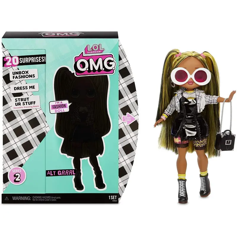 LOL Surprise! 565123E7C O.M.G. Alt Grrrl Fashion Doll with 20 Surprises Dolls