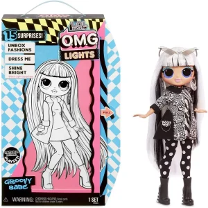 LOL Surprise! 565154 LOL O.M.G. Lights Groovy Babe Fashion Doll with 15 Surprises Dolls