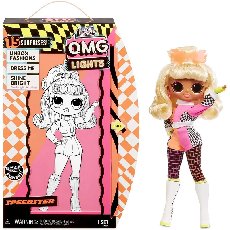 LOL Surprise! 565161 LOL O.M.G. Lights Speedster Fashion Doll with 15 Surprises Dolls