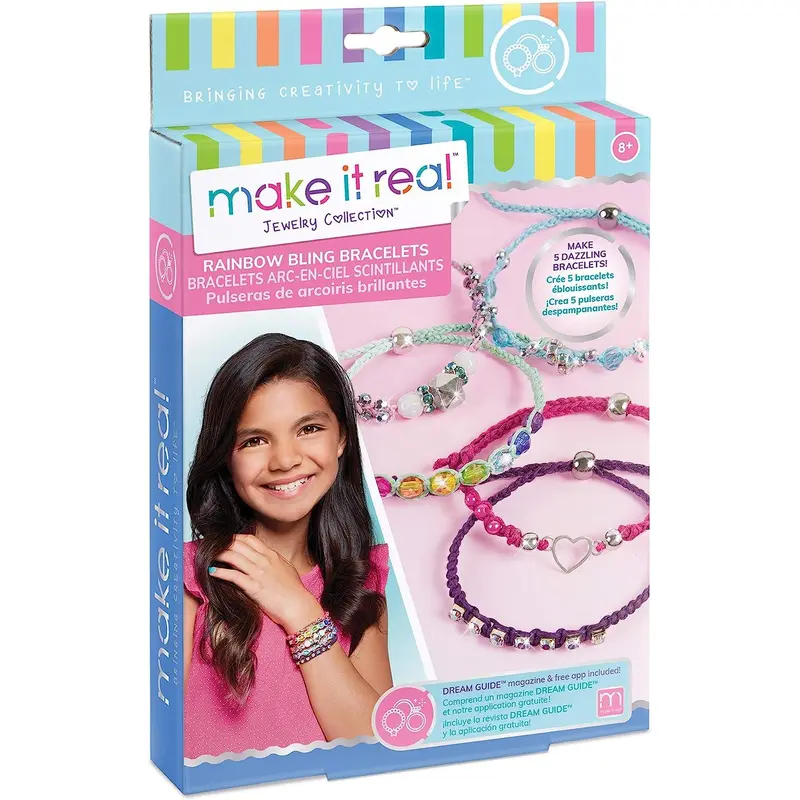 Make It Real Rainbow Jewellery Bracelet Making Kit Arts & Crafts