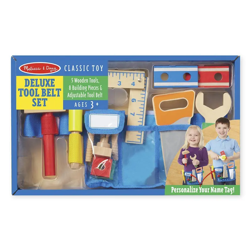 Melissa & Doug 15174 Deluxe Wooden Tool Belt Set Baby & Toddler
