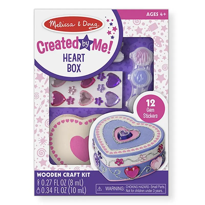 Melissa & Doug Created By Me! Heart Box Wooden Craft Kit Arts & Crafts