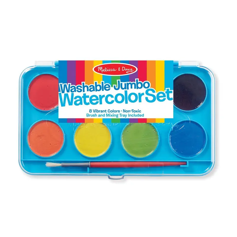 Melissa & Doug Jumbo Watercolor Paint Set (8 Colors)