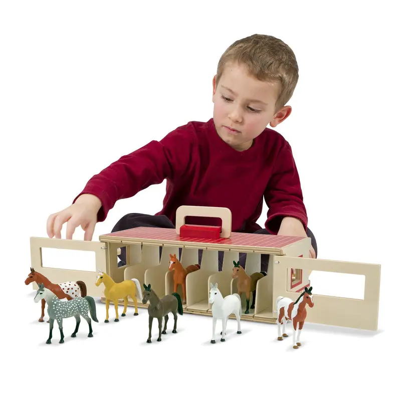 Melissa & Doug Take-along Show-horse Stable Play Set Playset