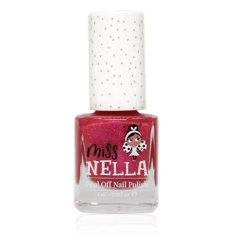 Miss Nella Tickle Me Pink Glitter 4ml Peel off Kids Nail Polish Beauty