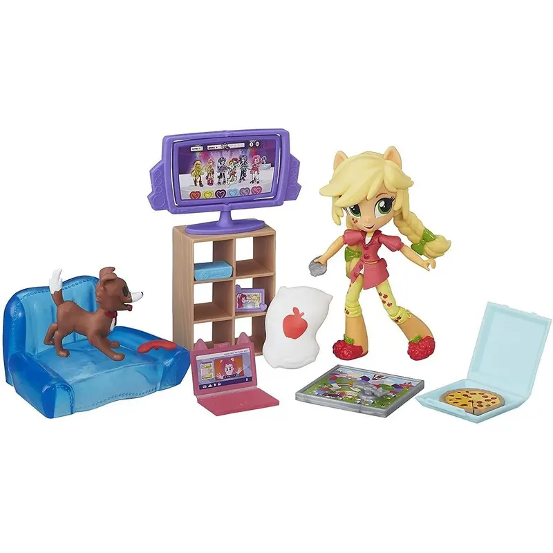 My Little Pony Equestrian Girls Minis Applejack Slumber Party Games Set Playset